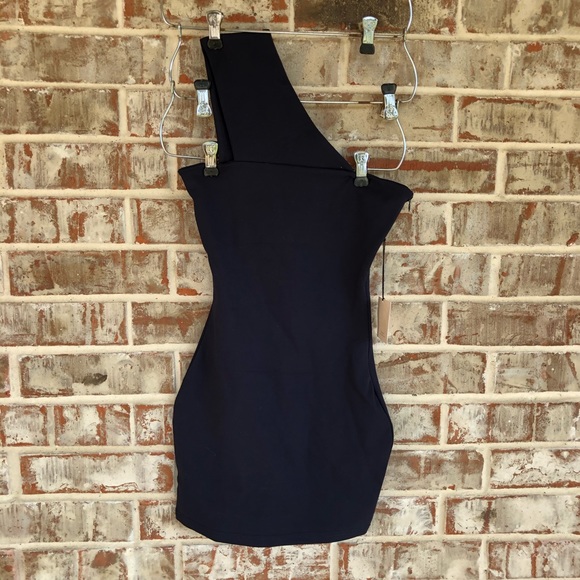Superdown Rockie One Shoulder Navy Mini Dress XXS - Picture 4 of 16